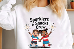 Happy Kids 4th of July Sparklers Clipart Bundle - CraftNest - Digital Crafting and Art