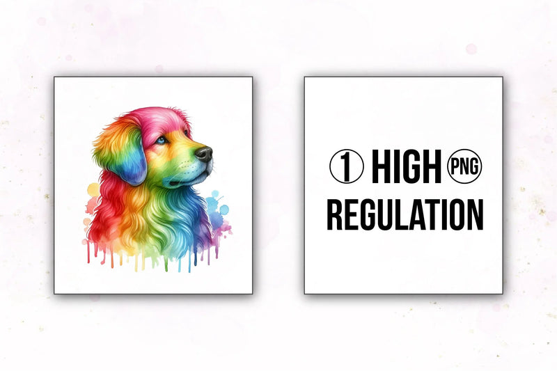 Rainbow Animals Clipart Set 3 - CraftNest - Digital Crafting and Art