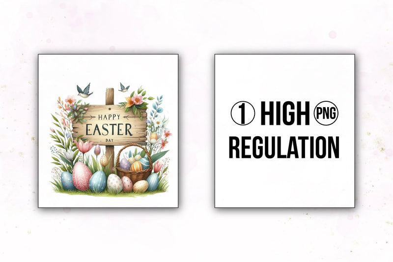 Happy Easter Day Clipart Bundle 2 - CraftNest - Digital Crafting and Art