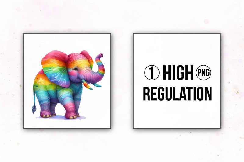 Rainbow Animals Clipart Bundle 21 - CraftNest - Digital Crafting and Art