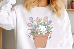 Adorable Kitten in Flower Pot Clipart Bundle - CraftNest - Digital Crafting and Art