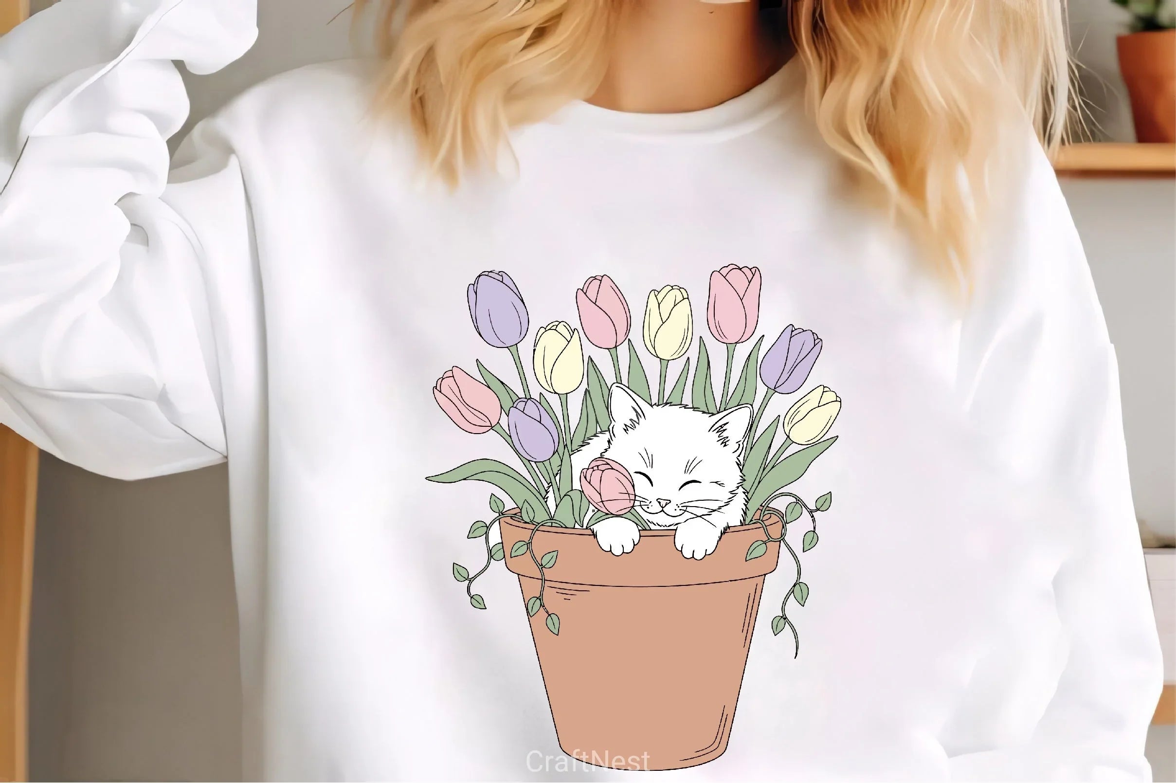 Adorable Kitten in Flower Pot Clipart Bundle - CraftNest - Digital Crafting and Art