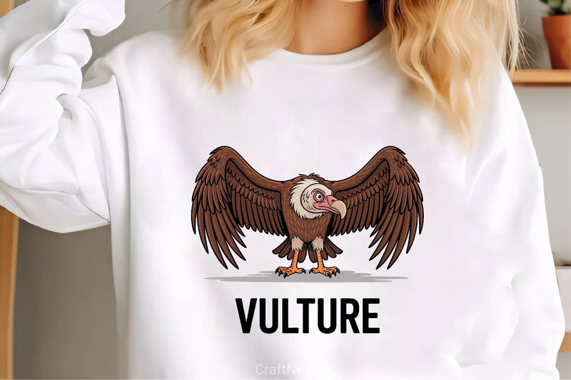 Cartoon Vulture Alphabet V Kids Clipart Bundle - CraftNest - Digital Crafting and Art