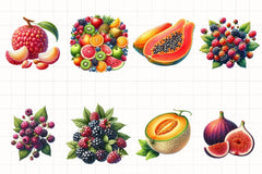 Summer Fruit Clipart Bundle - CraftNest - Digital Crafting and Art