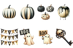 Beige & Black Halloween Clipart Bundle 2 - CraftNest - Digital Crafting and Art