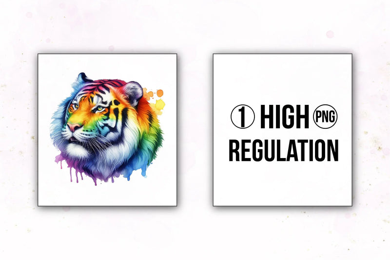 Rainbow Animals Clipart Bundle 4 - CraftNest - Digital Crafting and Art