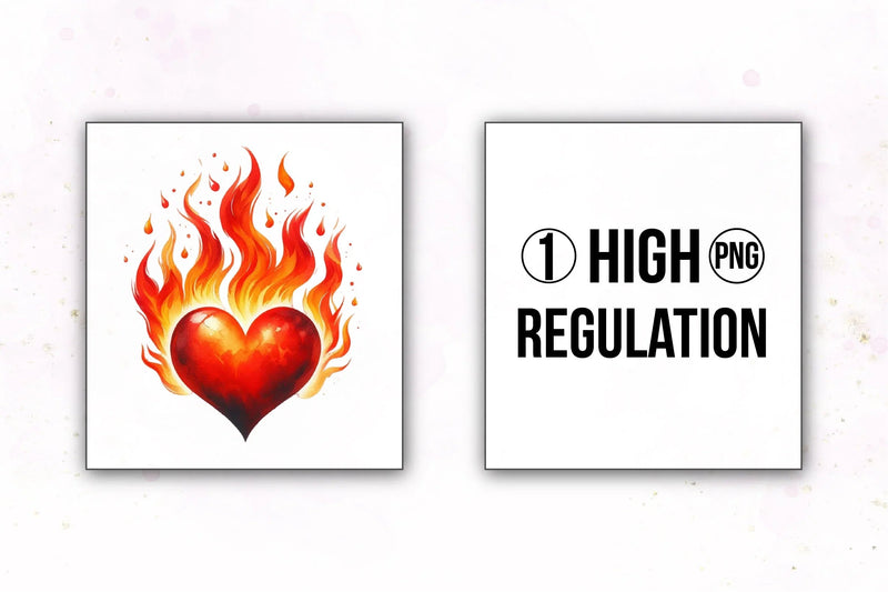 Flaming Heart Clipart Bundle 10 - CraftNest - Digital Crafting and Art
