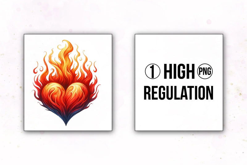 Flaming Heart Clipart Bundle 8 - CraftNest - Digital Crafting and Art