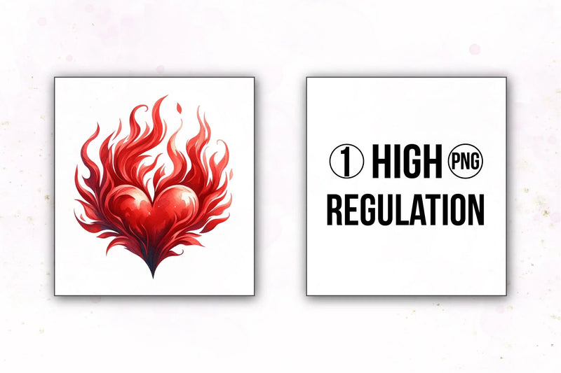 Flaming Heart Clipart Bundle 12 - CraftNest - Digital Crafting and Art