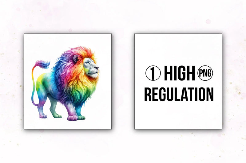 Rainbow Animals Clipart Bundle 14 - CraftNest - Digital Crafting and Art