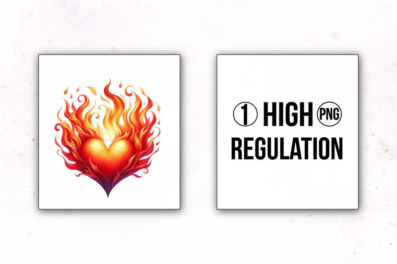 Flaming Heart Clipart Bundle 7 - CraftNest - Digital Crafting and Art