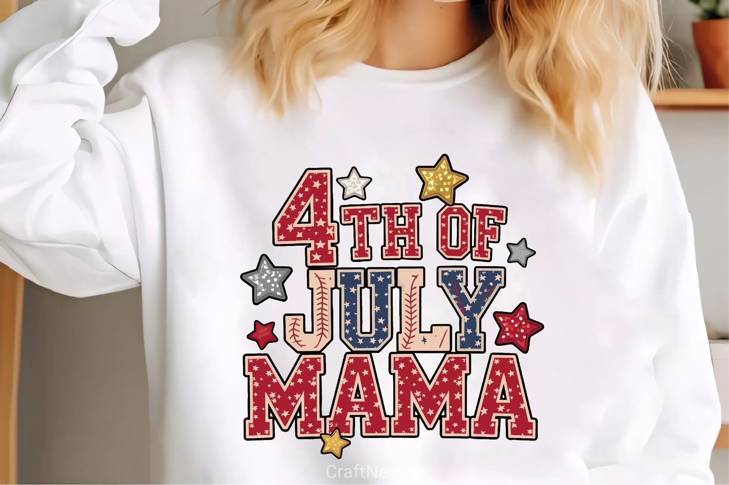 Fourth of July Patriotic Baseball Stars Clipart Bundle - CraftNest - Digital Crafting and Art