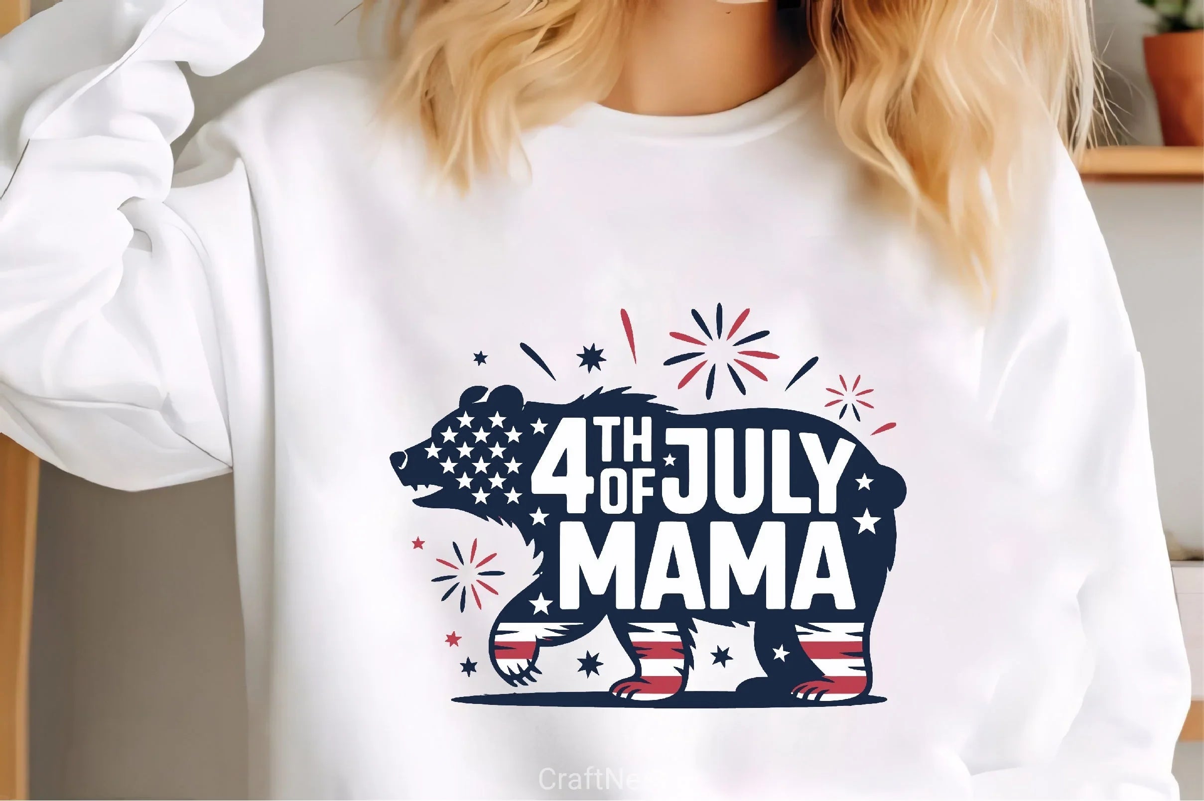 Fourth of July Mama Bear Clipart Bundle - CraftNest - Digital Crafting and Art