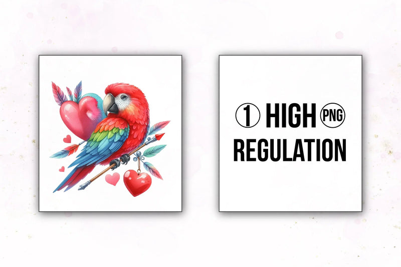 Bird Valentine's Day Clipart Bundle 1 - CraftNest - Digital Crafting and Art