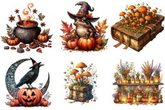 Witch Autumn Clipart Bundle - CraftNest - Digital Crafting and Art