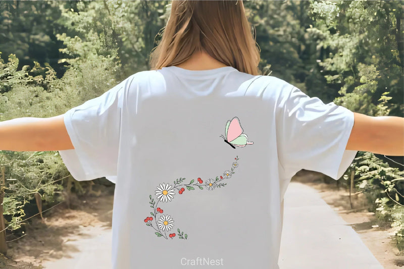 Delicate Floral & Butterfly Clipart Bundle - CraftNest - Digital Crafting and Art
