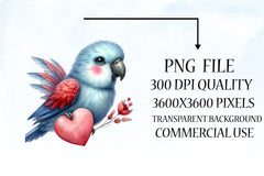 Bird Valentines Clipart Bundle 9 - CraftNest - Digital Crafting and Art