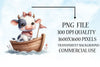 Cute Baby Animals Boat Clipart Bundle