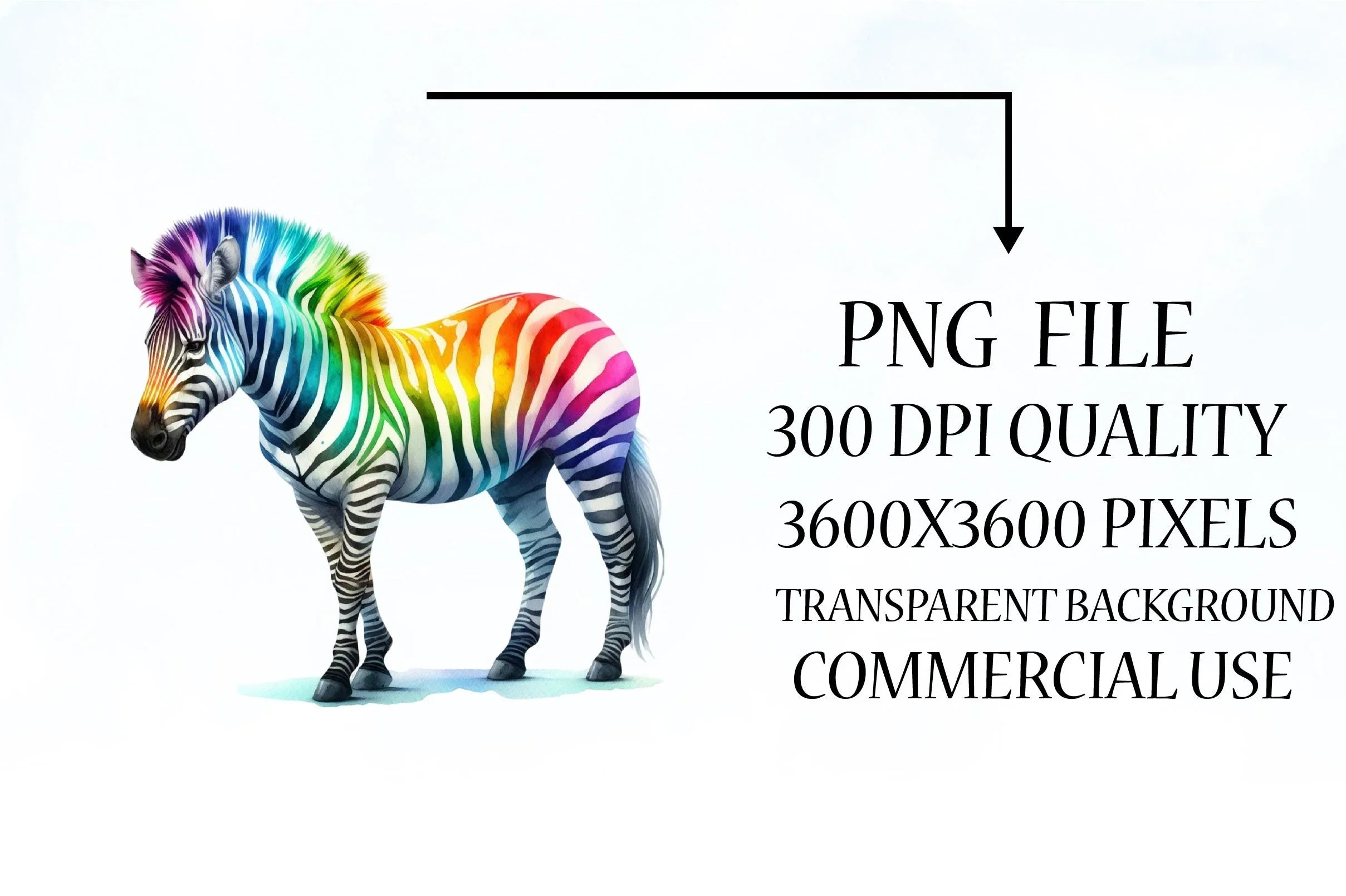 Rainbow Animals Clipart Set 5 - CraftNest - Digital Crafting and Art