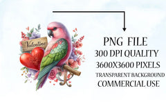 Bird Valentines Clipart Bundle 5 - CraftNest - Digital Crafting and Art