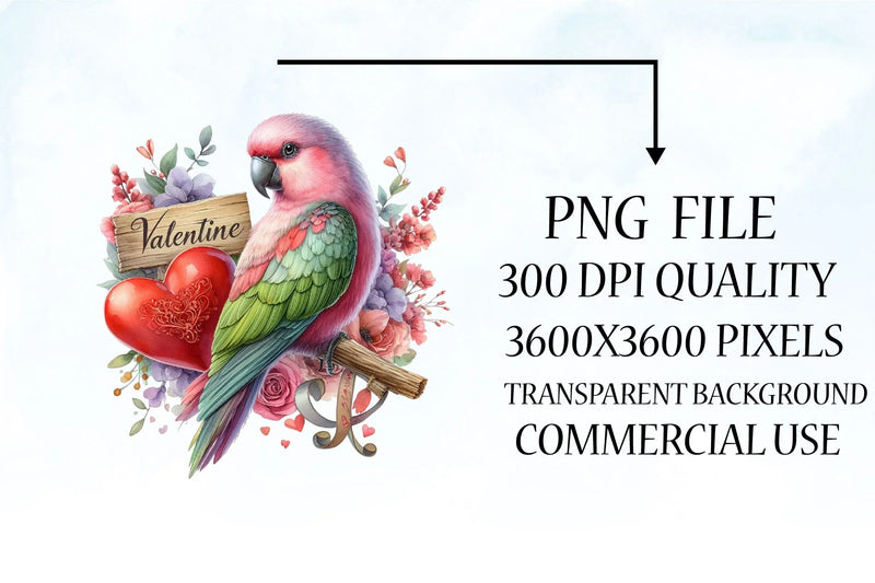 Bird Valentines Clipart Bundle 5 - CraftNest - Digital Crafting and Art