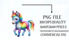 Rainbow Animals Clipart - CraftNest - Digital Crafting and Art