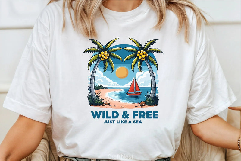 Wild & Free Sea Vibes Clipart Bundle - CraftNest - Digital Crafting and Art