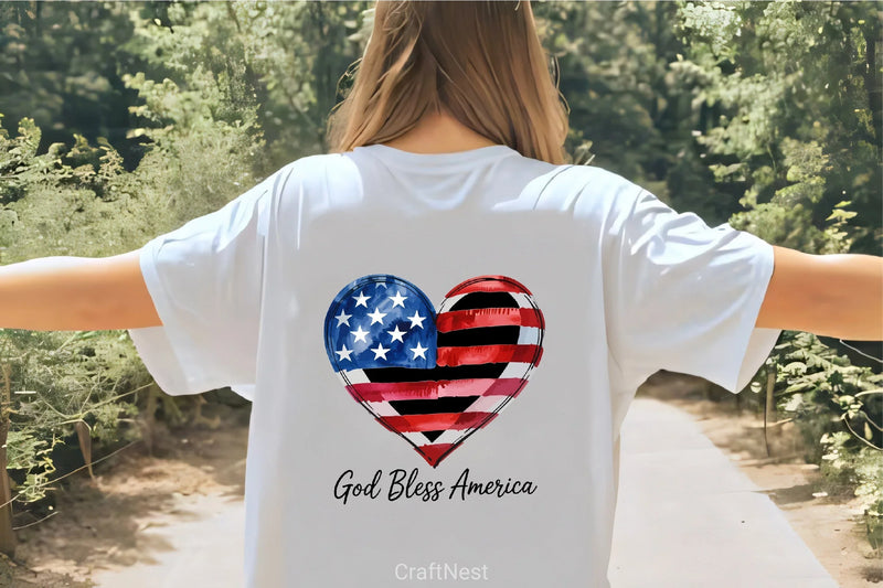 American Flag Heart Clipart Bundle - CraftNest - Digital Crafting and Art