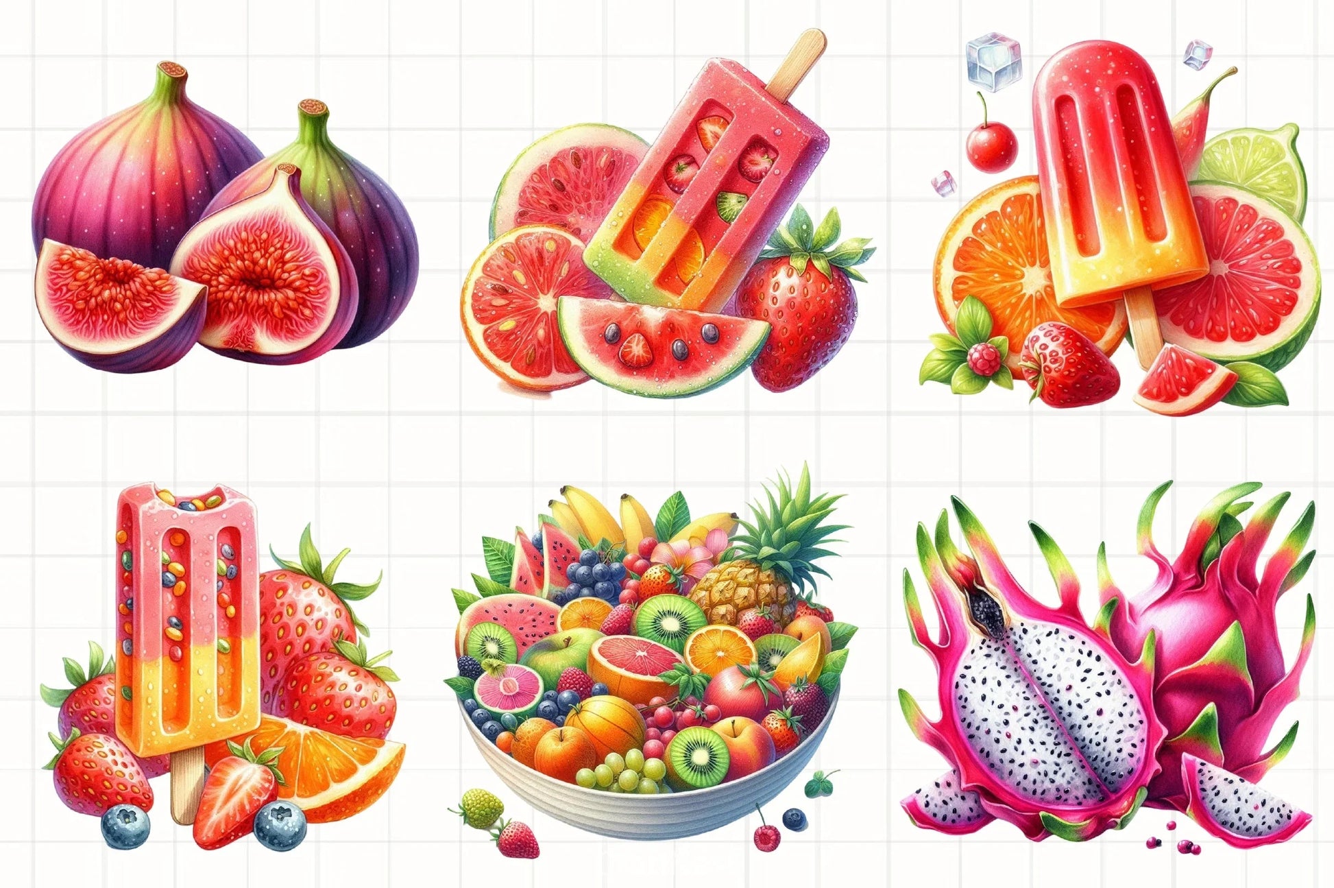 Summer Fruit Clipart Bundle - CraftNest - Digital Crafting and Art