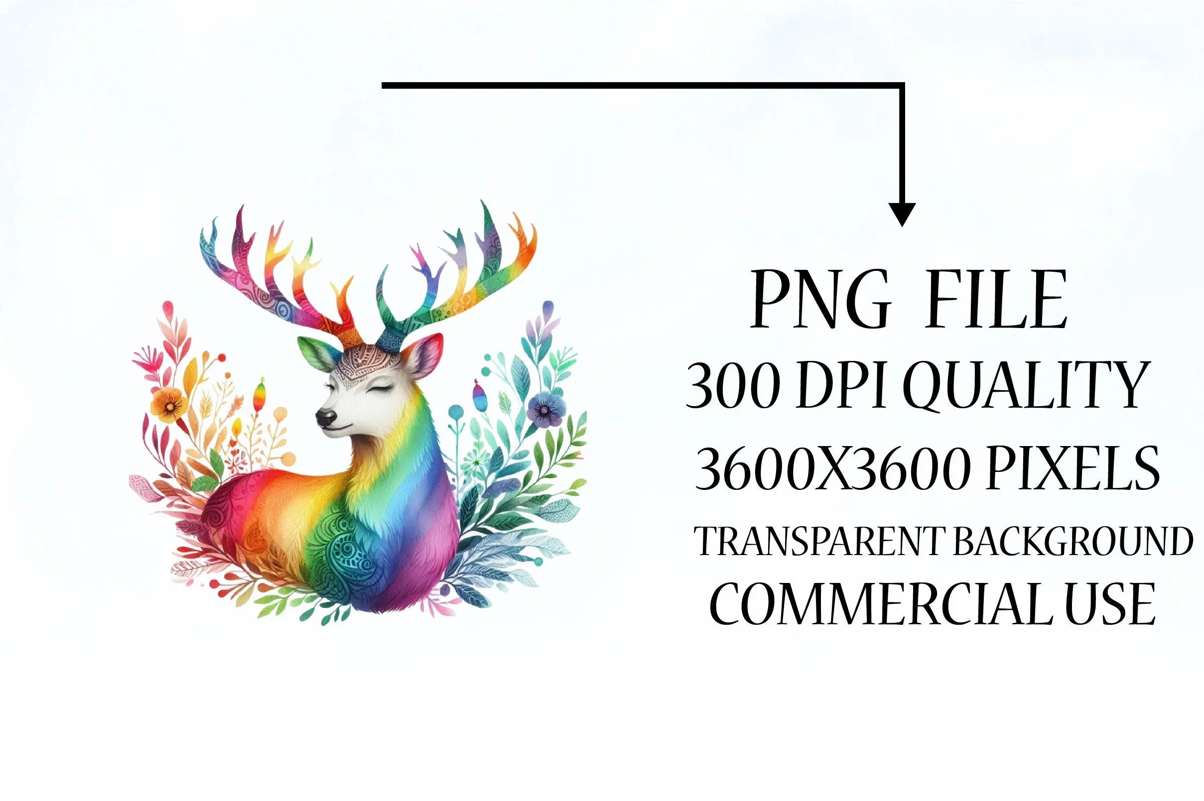 Rainbow Animals Clipart Set 4 - CraftNest - Digital Crafting and Art