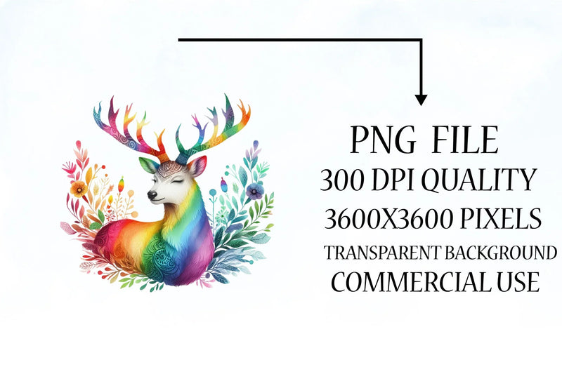 Rainbow Animals Clipart Set 4 - CraftNest - Digital Crafting and Art