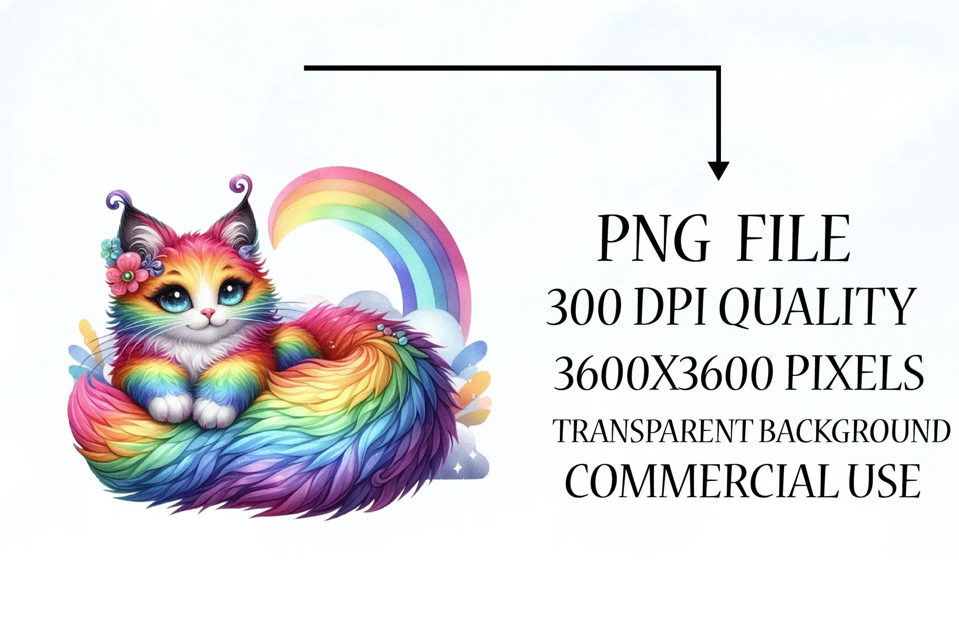 Rainbow Animals Clipart Set 1 - CraftNest - Digital Crafting and Art