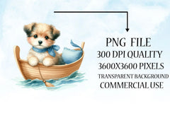 Cute Baby Animals Boat Clipart Bundle 7 - CraftNest - Digital Crafting and Art
