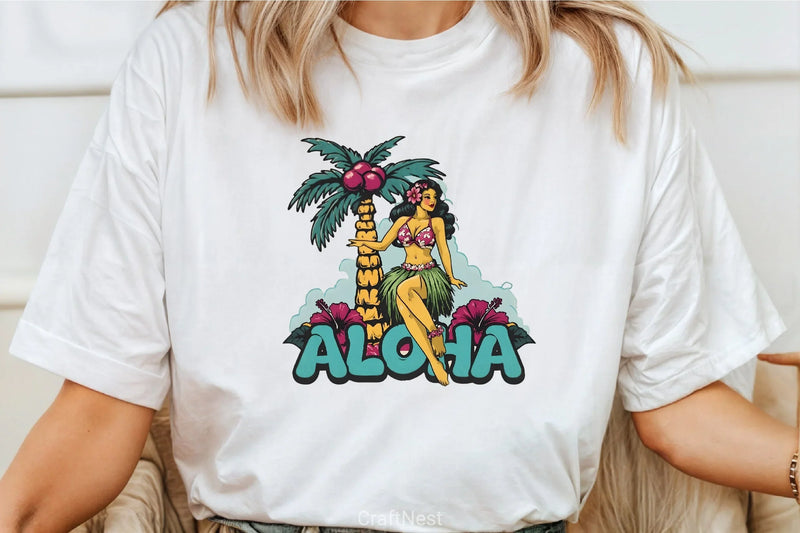 Vintage Pin Up Hula Dancer Clipart Bundle - CraftNest - Digital Crafting and Art