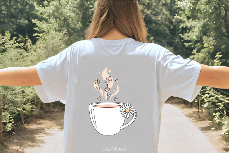 Cozy Tea Floral Steam & Daisy Clipart Bundle - CraftNest - Digital Crafting and Art