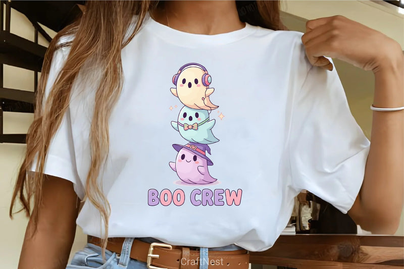 Boo Crew Ghosts Clipart Bundle - CraftNest - Digital Crafting and Art