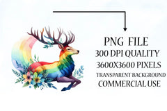 Rainbow Animals Clipart Bundle 2 - CraftNest - Digital Crafting and Art