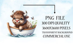 Cute Baby Animals Boat Clipart Bundle 5 - CraftNest - Digital Crafting and Art