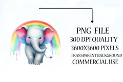 Rainbow Animals Clipart Bundle 11 - CraftNest - Digital Crafting and Art