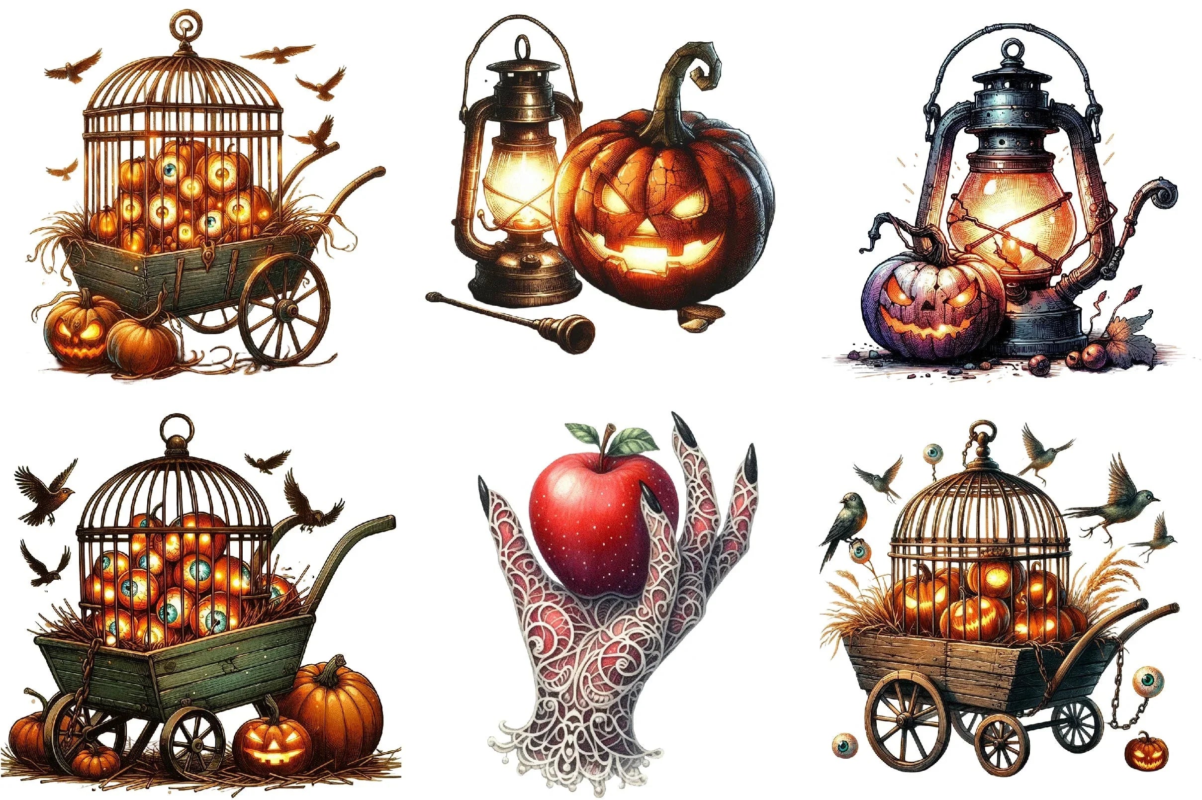 Antique Halloween Clipart Bundle 2 - CraftNest - Digital Crafting and Art