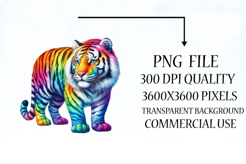 Rainbow Animals Clipart  2 - CraftNest - Digital Crafting and Art