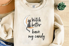 Witch Cat Halloween Clipart Bundle - CraftNest - Digital Crafting and Art