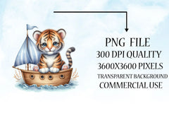 Cute Baby Animals Boat Clipart Bundle 15 - CraftNest - Digital Crafting and Art