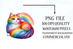 Rainbow Animals Clipart Set - CraftNest - Digital Crafting and Art