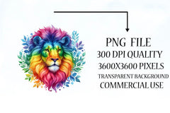 Rainbow Animals Clipart Bundle 16 - CraftNest - Digital Crafting and Art