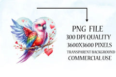 Bird Valentines Clipart Bundle 2 - CraftNest - Digital Crafting and Art
