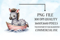 Cute Baby Animals Boat Clipart Bundle 10 - CraftNest - Digital Crafting and Art