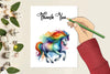 Rainbow Animals Clipart Bundle