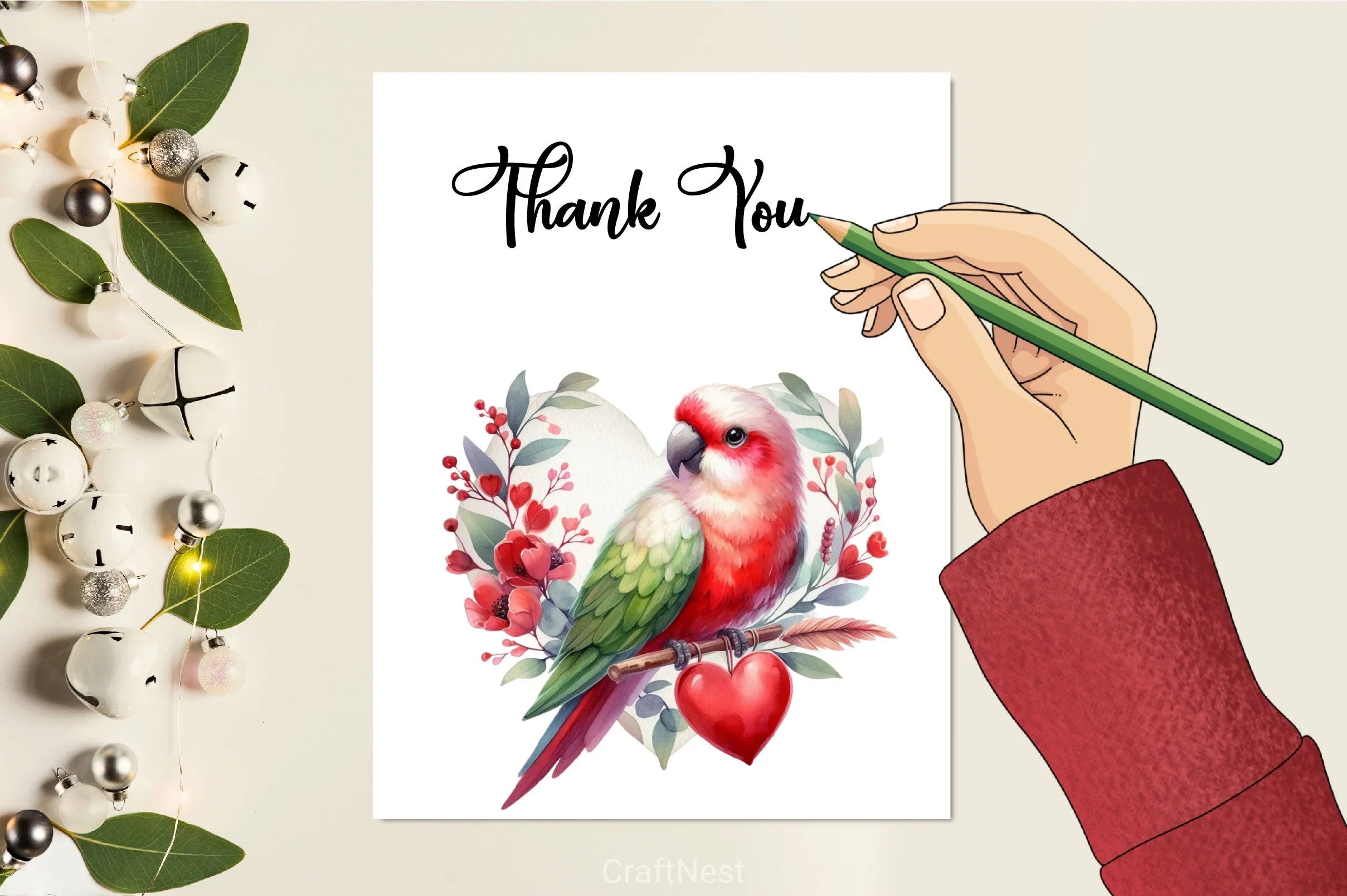 Bird Valentines Clipart Bundle 10 - CraftNest - Digital Crafting and Art