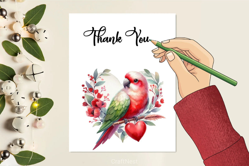 Bird Valentines Clipart Bundle 10 - CraftNest - Digital Crafting and Art